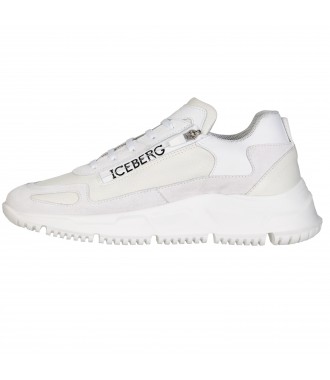 ICEBERG pánská kožená obuv sneakersy WHITE