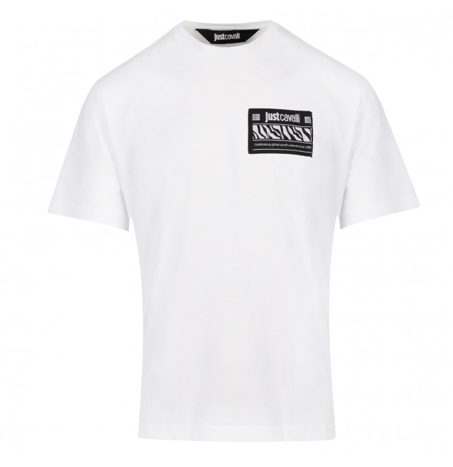 JUST CAVALLI pánské tričko T-shirt WHITE 2023