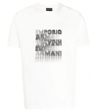 EMPORIO ARMANI pánské tričko T-shirt BIANCO CALDO
