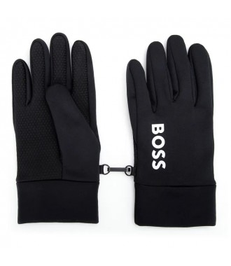 HUGO BOSS pánske rukavice sportovní BLACK