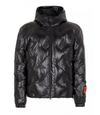 EMPORIO ARMANI EA7 pánská značková bunda teplá zimní BLACK
