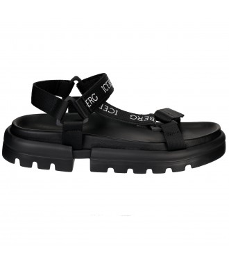ICEBERG značkové pánské sandály kožené BLACK