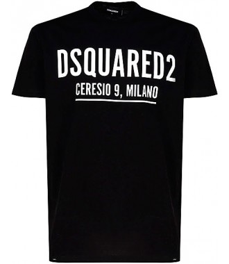 DSQUARED2 MILANO pánské tričkoT-shirt ITALY BLACK