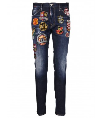 DSQUARED2 pánské džíny Patch Wash Cool Guy Jeans -50%