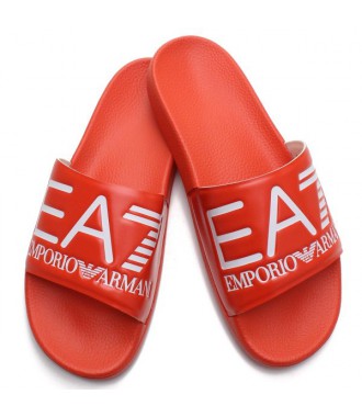 EMPORIO ARMANI EA7 značkové pantofle ŽABKY RED