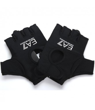 EMPORIO ARMANI EA7 pánske fitness rukavice BLACK